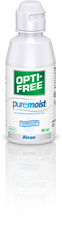 Das Bild zeigt das Pflegemittel OPTI-FREE Replenish von Alcon.